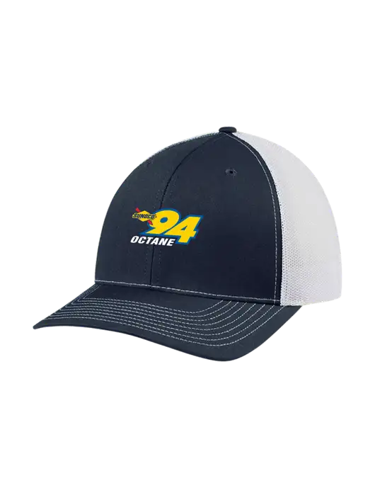 Richardson Adjustable Snapback Original 112 Trucker Cap Navy w/White Mesh w/Sunoco 94 Octane Logo