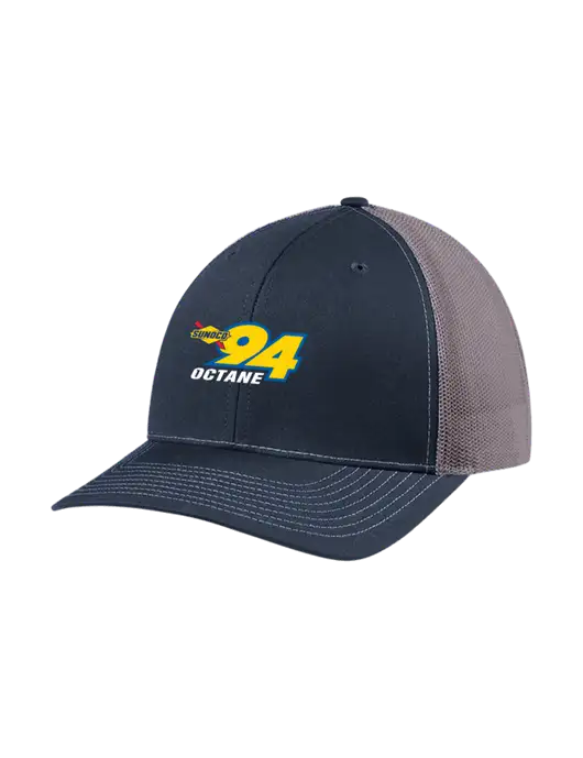 Richardson Adjustable Snapback Original 112 Trucker Cap Navy w/Charcoal Mesh w/Sunoco 94 Octane Logo